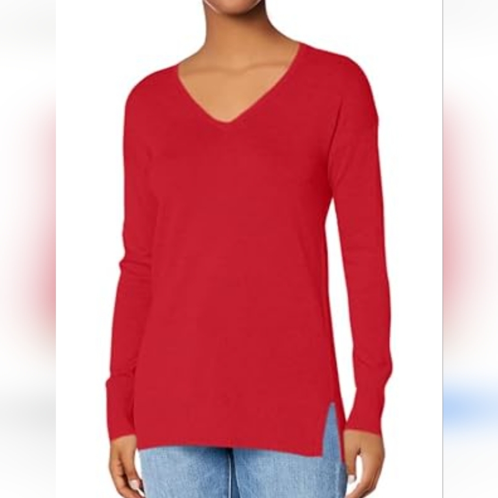 In Cashmere V neck sweater women medium